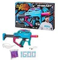 Nerf Pro Gelfire X MrBeast Blaster, 1600 Gelfire Rounds, 300 Round Hopper, Rechargeable Battery, Eyewear