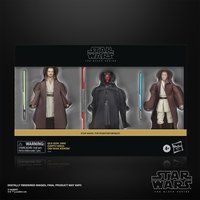 Star Wars The Black Series Qui-Gon Jinn, Darth Maul, Obi-Wan Kenobi Star Wars: The Phantom Menace 6 Inch Action Figures