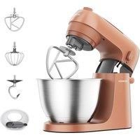 Kenwood Go KZM35.000RD, Stand Mixer with Space-Saving Design, Compact Kitchen Machine with 4L Bowl, 3 Adjustable Tools, Splashguard, 6 Speed, Elegant Metal Body with Carrying Handle, 800W, Clay Red