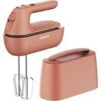 Kenwood QuickMix Go HMP40.000RD, Portable Hand Mixer with Integrated Carrying Case, SureEject Release, Stainles Steel Beater and Kneaders Included, Measuring Spoon, 350W, Clay Red