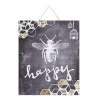 Art for the Home Bee Happy Printed Canvas (Was £25)