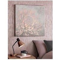 Art for the Home Pretty Protea Metallic Floral Printed Canvas