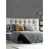 Superfresco Charcoal Linen Glitter Plain Wallpaper