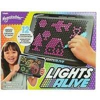 Megasketcher Tomy Lights Alive | Light Up Drawing Pad for Kids, Includes Pen with Roller, 2 Stencils | Drawing Toys for Ages 3+ Years