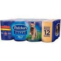 Butcher's Chunks in Jelly Recipes Wet Dog Food Tins 12 x 400g