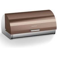 Morphy Richards Accents Roll Top Bread Bin, Stainless Steel, Copper