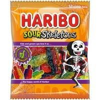 HARIBO Sour Skeletons Fruit Flavour Sour Jelly Sweets Sharing Bag 160g