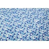 Croydex AE543424 Mosaic PVC Shower Curtain, Blue