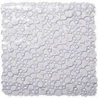 Croydex Bubbles Non-Phthalate Slip-Resistant PVC Suction Bath Mat, Clear, 70 x 35cm