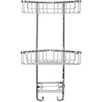 Croydex Stainless Steel Three Tier Corner Basket