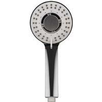 Croydex 3-spray pattern White Chrome effect Shower head