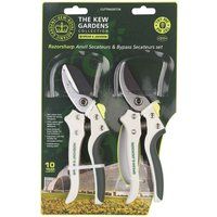 Spear & Jackson Kew Gardens Razorsharp CUTTINGSET3K Bypass and Anvil Secateurs Set, Green