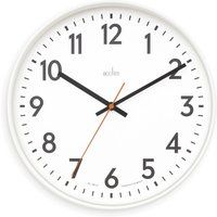 Acctim 30cm Hugo Modern Classic Arabic Dial Quartz Movement Wall Clock - White, White