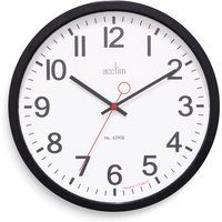 Kempston Wall Clock Metal Energy Efficient Movement Glass Lens 35cm