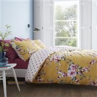 Catherine Lansfield Canterbury Easy Care Double Duvet Set Ochre