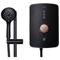 Triton Showers Amala Metallic | Shower Electric | 8.5 KW I Black I Brushed Copper I Electrical Showers | with Showerhead and Anti Twist Hose | Best Electric Shower Units for Bathrooms