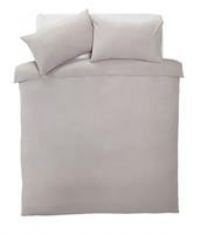 Silentnight Dove Grey Supersoft Button Fastening Bedding Set - Kingsize