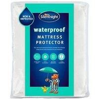 Silentnight Waterproof Mattress Protector - Quiet Rustle Free Waterproof Water Resistant Moisture Proof Mattress Pad Cover - Small Double White 542913GE