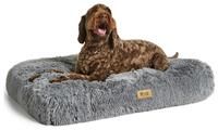 Snug Super Fluffy Dog Bed - Super Soft, Cosy and Comfortable Cat Dog Pet Bed Pillow Mattress Sofa with Non-Slip Base and Machine Washable Cover - Medium - Grey