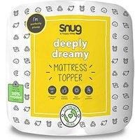 Sealy Deeply Full Single Mattress Topper - Soft Luxury Thick Mattress Pad with Premium Fibres, Breathable Mesh Sides and Elasticated Straps Designed to Transform Your Mattress - Single