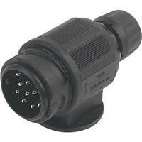 Maypole 13 Pin Plastic European Plug Connector, Black