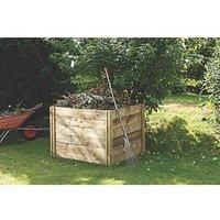 Forest Garden 650L Pressure Treated Wooden Slot Down Compost Bin