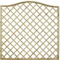 Forest Hamburg Lattice Curved Top Garden Screens 6 x 6' 9 Pack (20907)