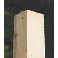 Forest Green Fence Post 8ft-240 x 7.5 x 7.5cm-Pack of 5, Stakes & Uni-rounds, Natural Timber