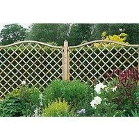 Forest Hamburg Lattice Curved Top Garden Screens 6 x 6' 3 Pack (38588)