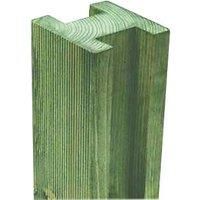 Forest Garden Wood Slotted H-Shaped Fence Post (H)2.4M (W)940mm, Pack Of 5