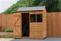 NEW Forest Overlap Reverse Apex Wooden 6'x4' Shed For Gardens Outdoor Tools