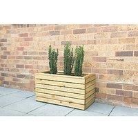 Linear Wooden Rectangular Planter 80cm