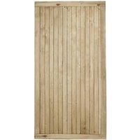 Forest Garden Noise reduction Wood Slatted Gate (H)1.8m (W)0.9m