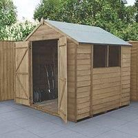 7x7 Overlap Pressure Treated Apex Shed