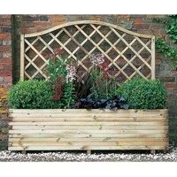 Forest Garden 1.8 m Pressure Treated Wooden Venice Planter Including Trellis