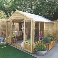 8x10 Oakley Double Door Apex Summerhouse Garden Room - Base/Install Options