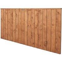 Forest Vertical Board Closeboard Garden Fencing Panel Golden Brown 6 x 3' Pack of 3 (635FL)