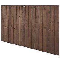 Forest Garden 6ft x 4ft (1.83m x 1.23m) Brown Pressure Treated Closeboard Board Fence Panel - Pack of 20