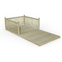 Forest Garden Decking Kit 2.4 x 4.8m with 3 x Balustrade 4 x Posts