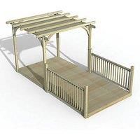 Forest Ultima Pergola & Decking Kit with 2 x Balustrades with Canopy (4 Posts) 2.4 x 4.8m (169FL)