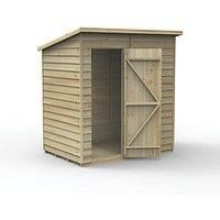 Forest Garden Overlap Pressure Treated 6'x 4' Pent Shed - No Window