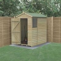 Forest Garden 6x4 Forest Beckwood Shiplap Apex Wooden Shed 25yr Guarantee - 6x4 Forest Beckwood Tongue and Groove Apex Wooden Shed - With installation on customers