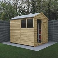 Forest Garden 8x6 Forest Beckwood Apex Shed Shiplap 25yr Guarantee - 8x6 Forest Beckwood Tongue and Groove Apex Wooden Shed - With installation on customers prepare