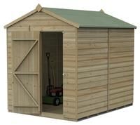 8' x 6' Forest Beckwood 25yr Guarantee Shiplap Pressure Treated Windowless Apex Wooden Shed (2.42m x 1.99m)