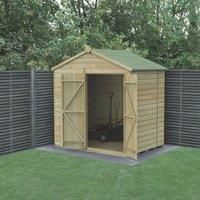 Forest Garden 7x5 Forest Beckwood Tongue and Groove Windowless Apex Wooden Shed with Double Doors - 7x5 Forest Beckwood Tongue and Groove Windowless Apex Wooden She