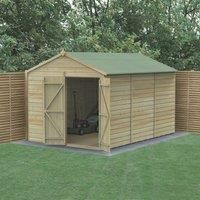 Forest Beckwood 8x12 Apex Wooden Garden Shed - No Windows - Double Door