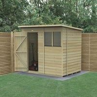 Forest Beckwood 7x5 Pent Wooden Garden Shed - 2 Windows