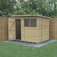 Forest Beckwood 8x6 Pent Wooden Garden Shed - 2 Windows