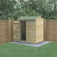 6' x 4' Forest Beckwood 25yr Guarantee Shiplap Pressure Treated Windowless Reverse Apex Wooden Shed (1.88m x 1.34m)