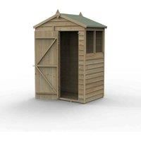 5' x 3' Forest 4Life 25yr Guarantee Overlap Pressure Treated Apex Wooden Shed (1.64m x 1m)